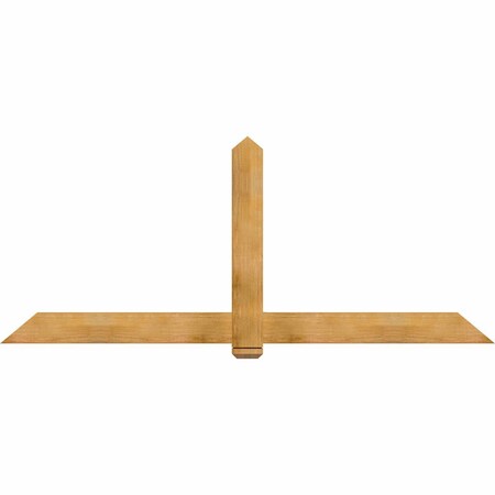 Ekena Millwork Eugene Rough Sawn Timber Gable Bracket, Western Red Cedar, 96"W x 40"H x 2"D x 6"F, 10/12 Pitch GBW096X40X0206EUG00RWR